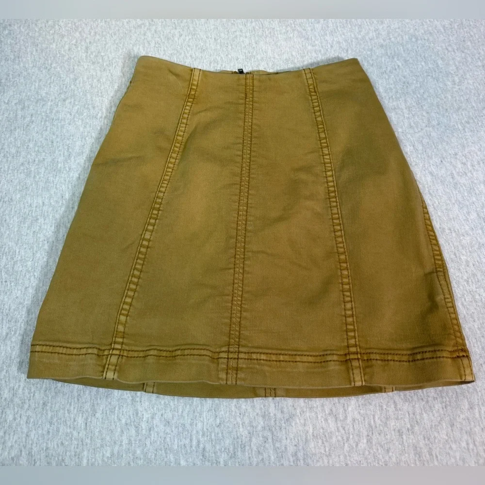 Free People Modern Femme‎ Denim Mini Skirt – Mustard 💛
